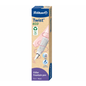 Pelikan TWIST ECO Fountain pen in cardboard box, nib M-Rose