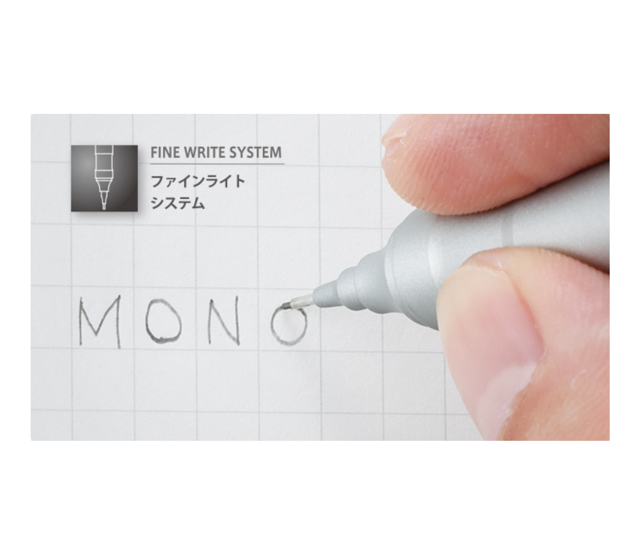 TOMBOW MONO GRAPH FINE MECHANICAL PENCILS-0.5mm/Silver - Image 2