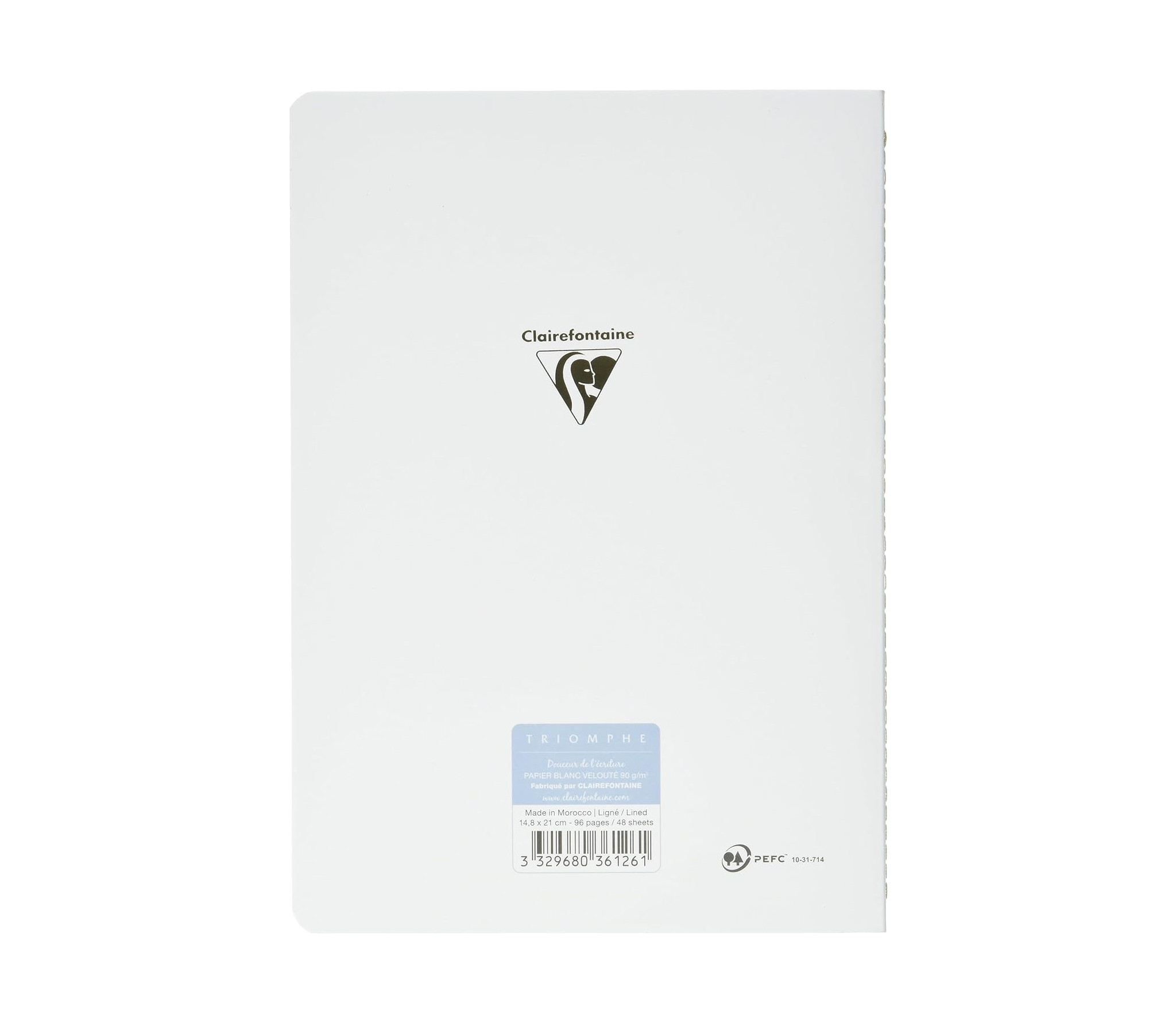 Clairefontaine Triomphe Gold Edition Notebooks, 90gsm pure white brushed vellum paper-A5-Lined - Image 2