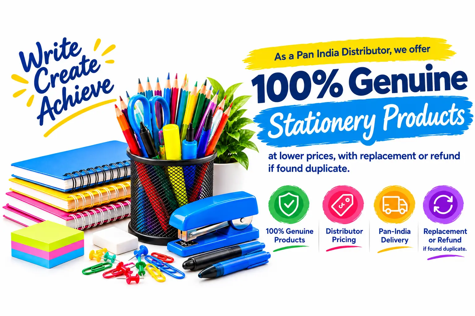 100% Genuine Stationery Products